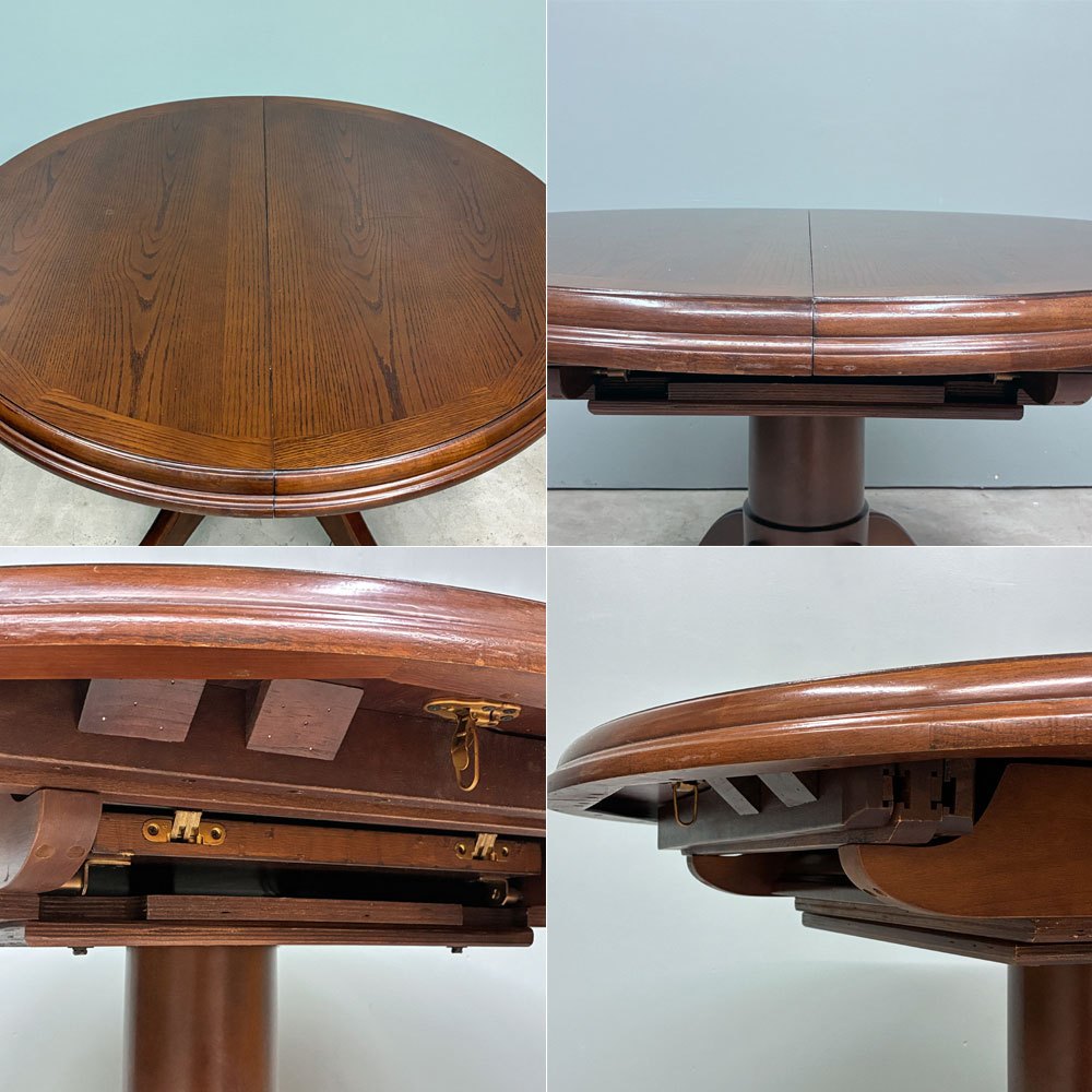三越家具 ブルージュ Brugg カントリーハウス CDT1 エクステンション リビングダイニングテーブル ラウンド W108×H68cm ◎