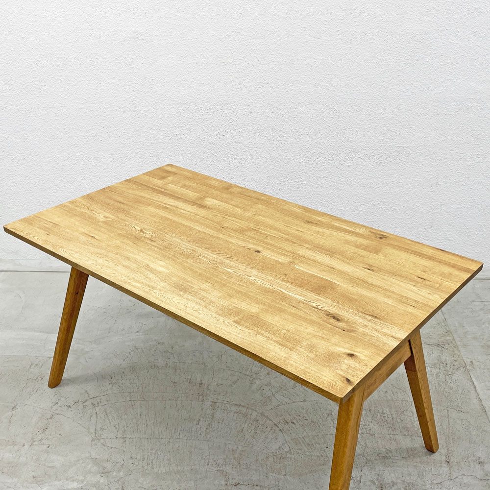 ウニコ unico アディ ADDAY ダイニングテーブル W135cm オーク無垢材 オイルフィニッシュ ナチュラル 定価64,900円〓