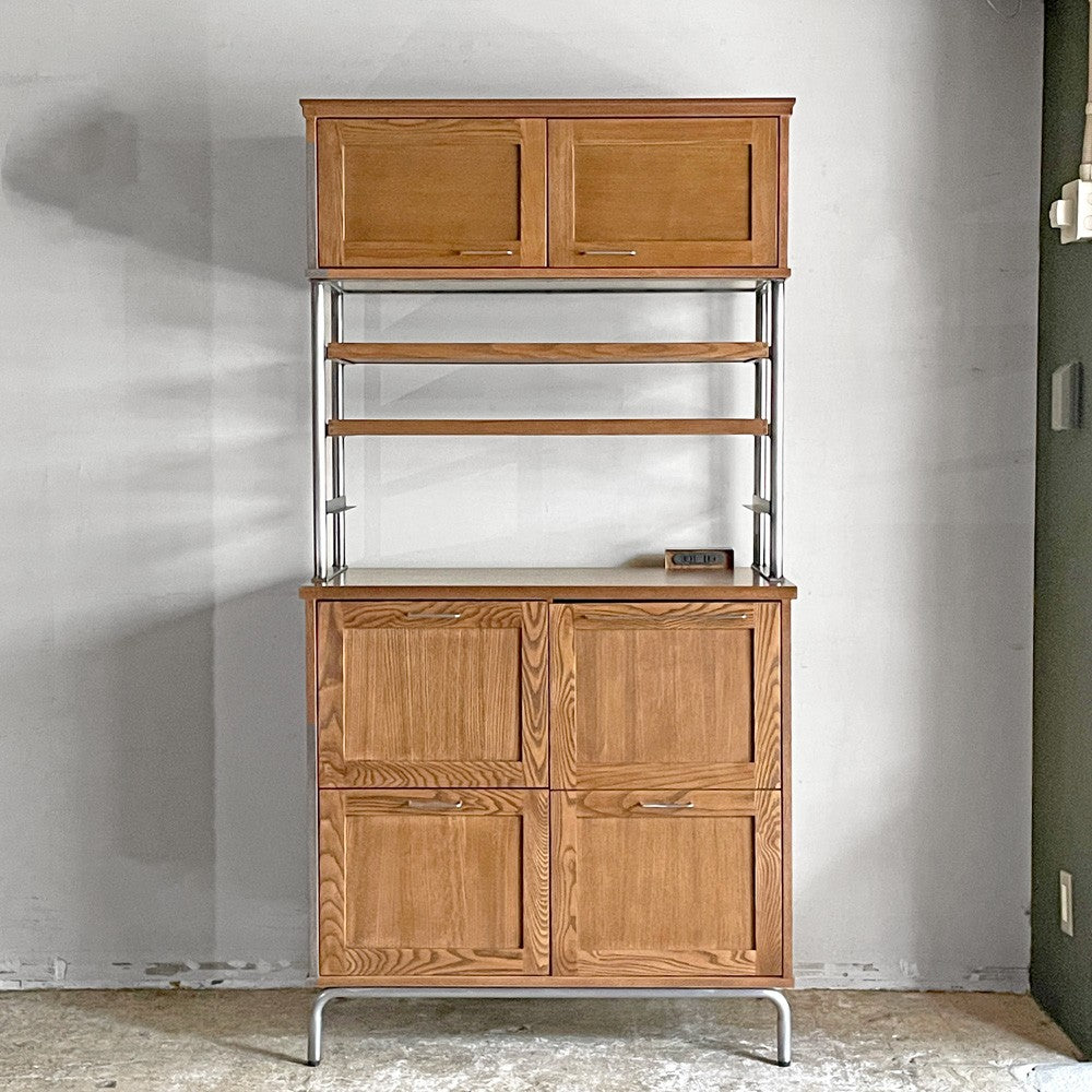 ジャーナルスタンダードファニチャー j.s.F ブリストル BRISTOL キッチンボード 食器棚 カップボード W92cm アッシュ材 廃盤 ■
