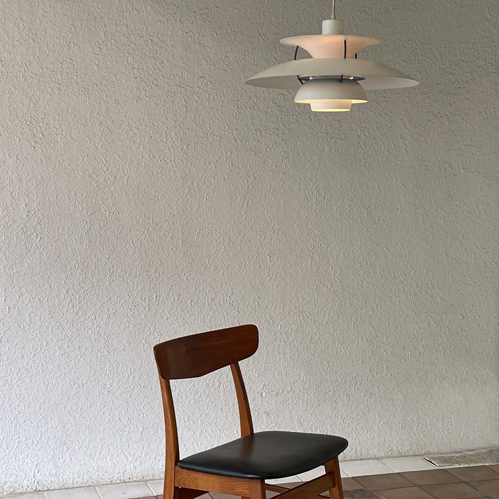 ルイスポールセン Louis Poulsen PH5 ペンダントライト ホワイト ポール・ヘニングセン Poul Henningsen ビンテージ 北欧 名作照明 ◇