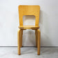アルテック artek チェア66 CHAIR66 ダイニングチェア ナチュラルラッカー バーチ材 ファブリックシート アルヴァ・アアルト フィンランド 北欧家具 ビンテージ ●