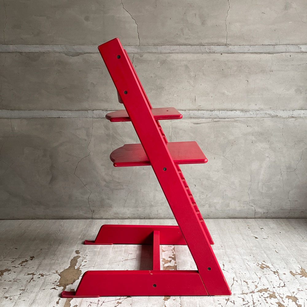 ストッケ STOKKE トリップトラップ TRIPP TRAPP ベビーチェア キッズチェア レッド S/N4～ ノルウェー 北欧家具 現状品 ♪