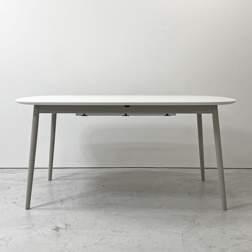 ボーコンセプト BoConcept キングストン Kingstone 伸張式ダイニングテーブル エクステンション マットホワイト ラッカー仕上げ 160-230cm 北欧 デンマーク 定価￥205,900- ●