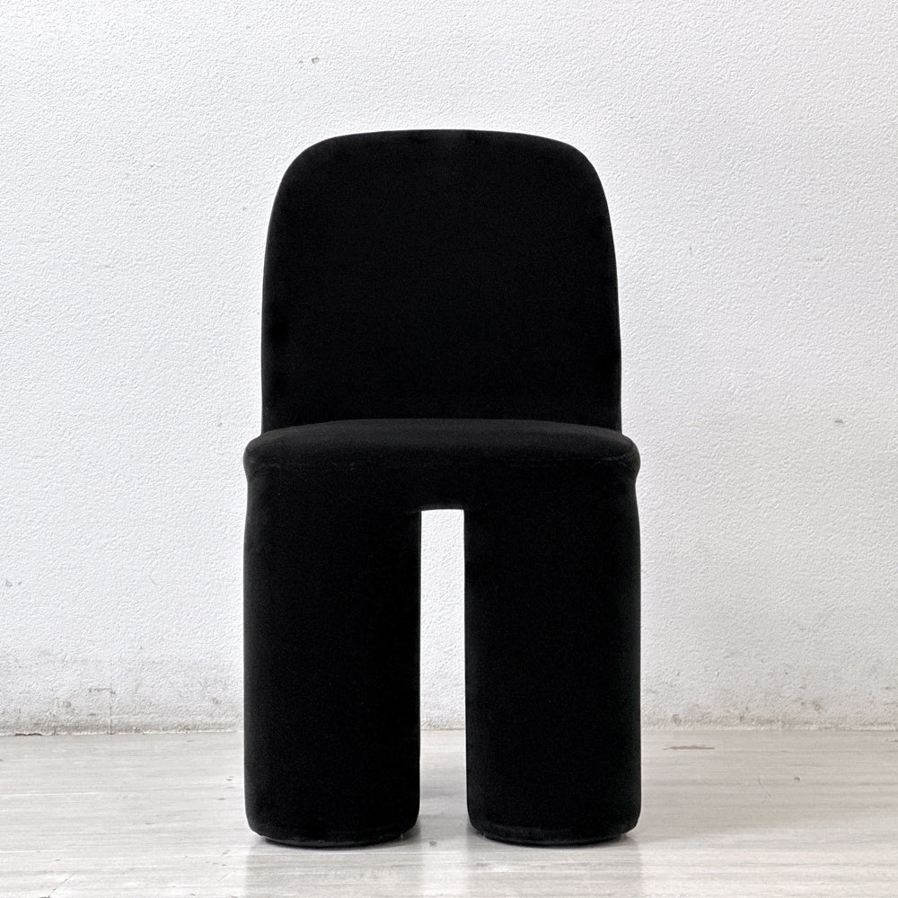 ミネルバ MINERVA ゾウ チェア Zo chair ブラック ベロア調 ぬいぐるみの椅子 黒川雅之 Kurokawa Masayuki 80's vintage ●