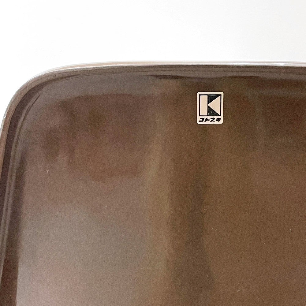 コトブキ KOTOBUKI スタッキングチェア FRP製 シェルチェア スチール脚 ブラウン 剣持勇デザイン ビンテージ ジャパニーズミッドセンチュリー A ●