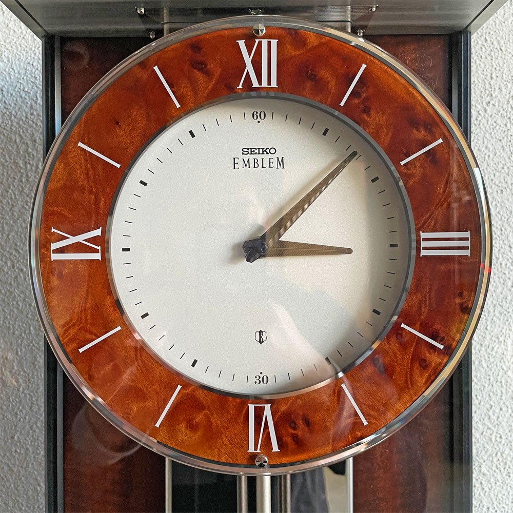 セイコー エムブレム SEIKO EMBLEM 超高級 報時 ホールクロック HW572B 無線時計システム タイムリンク搭載 遠隔操作可能 クォーツ式 床置き型 振子時計 柱時計 参考価格約110万円 〓