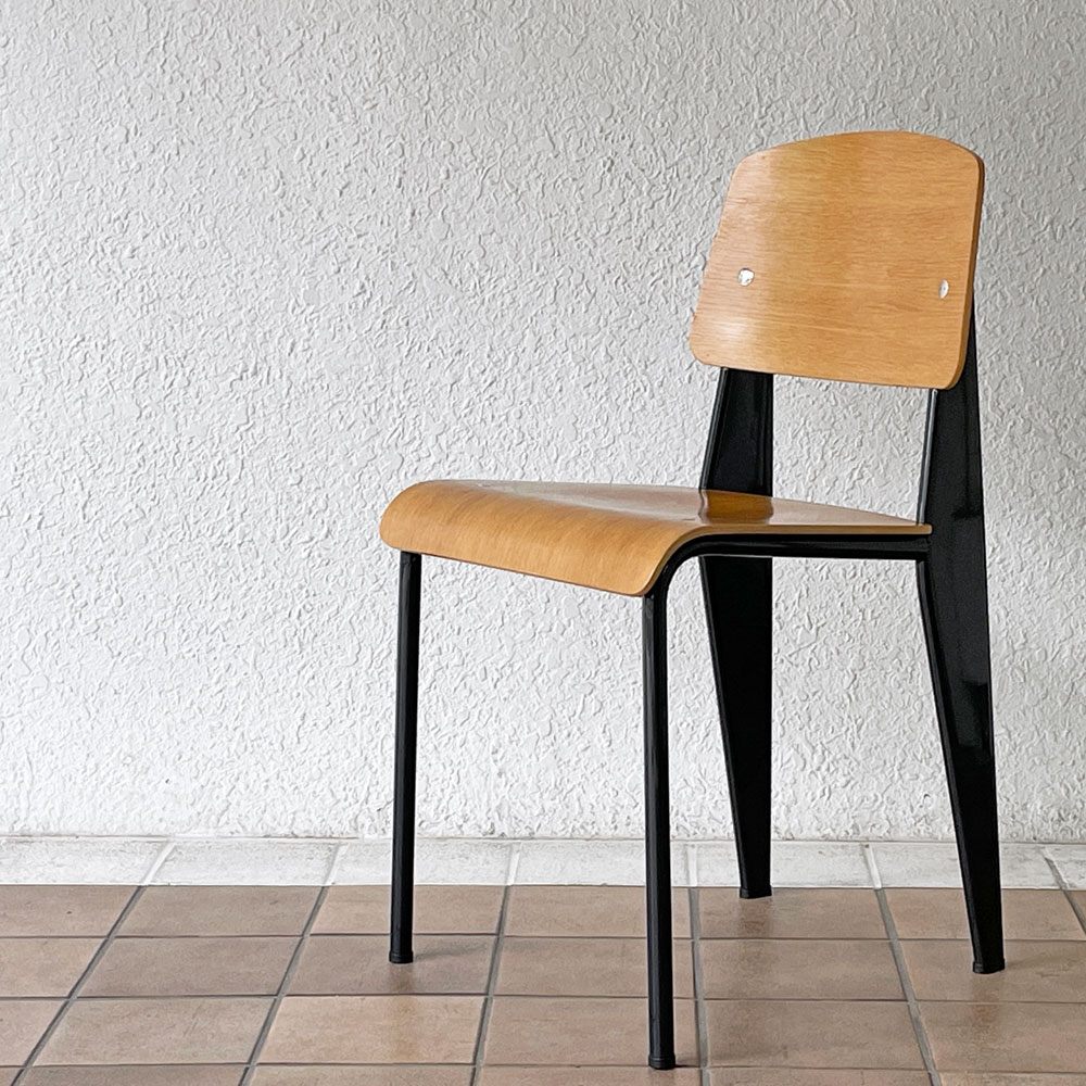 ヴィトラ vitra スタンダードチェア Standard chair ナチュラルオーク×ディープブラック ジャン・プルーヴェ Jean Prouve 名作椅子 ◇