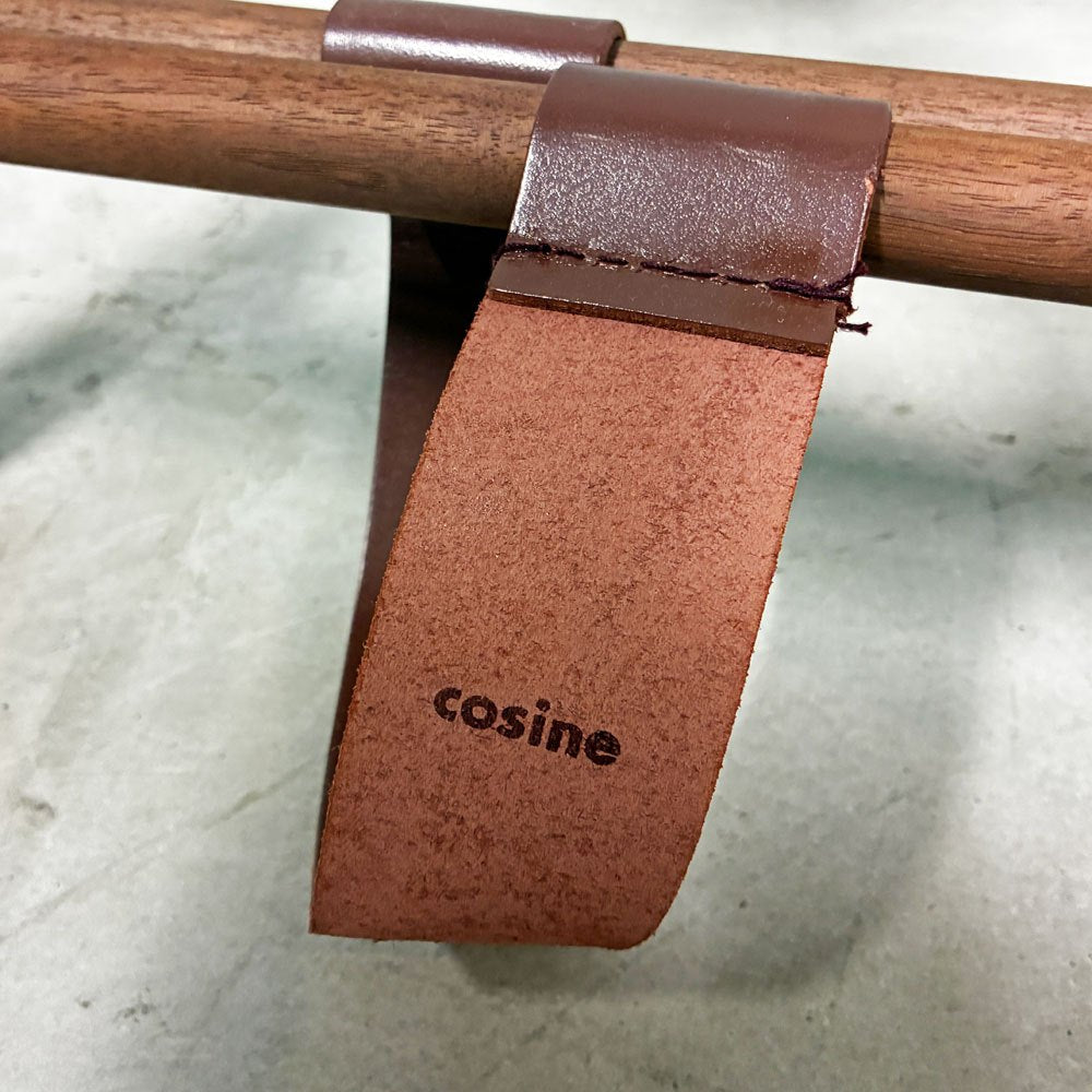 コサイン cosine ドレスラック ハンガーラック ウォールナット材 レザー 折り畳み H149cm 旭川家具 ◎