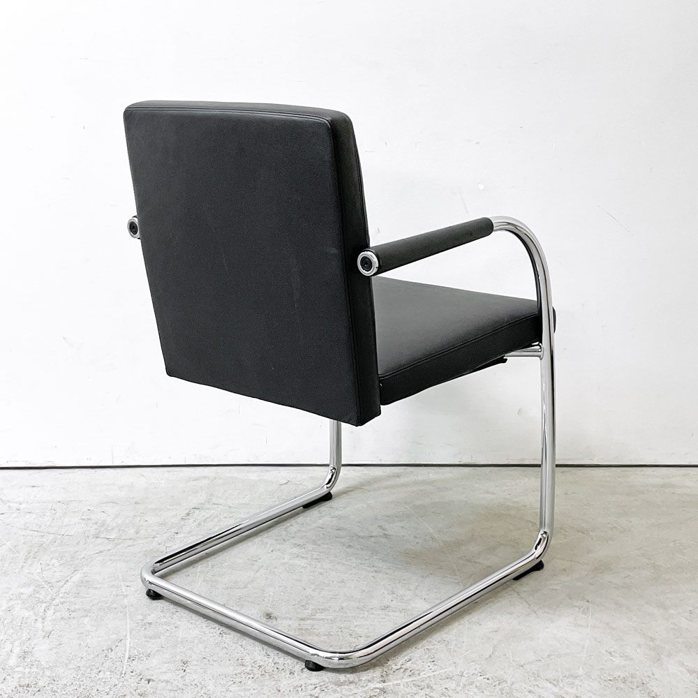 ヴィトラ vitra ビザソフト Visasoft アームチェア ミーティングチェア カンティレバー 本革 アントニオ・チッテリオ モダンデザイン B ●