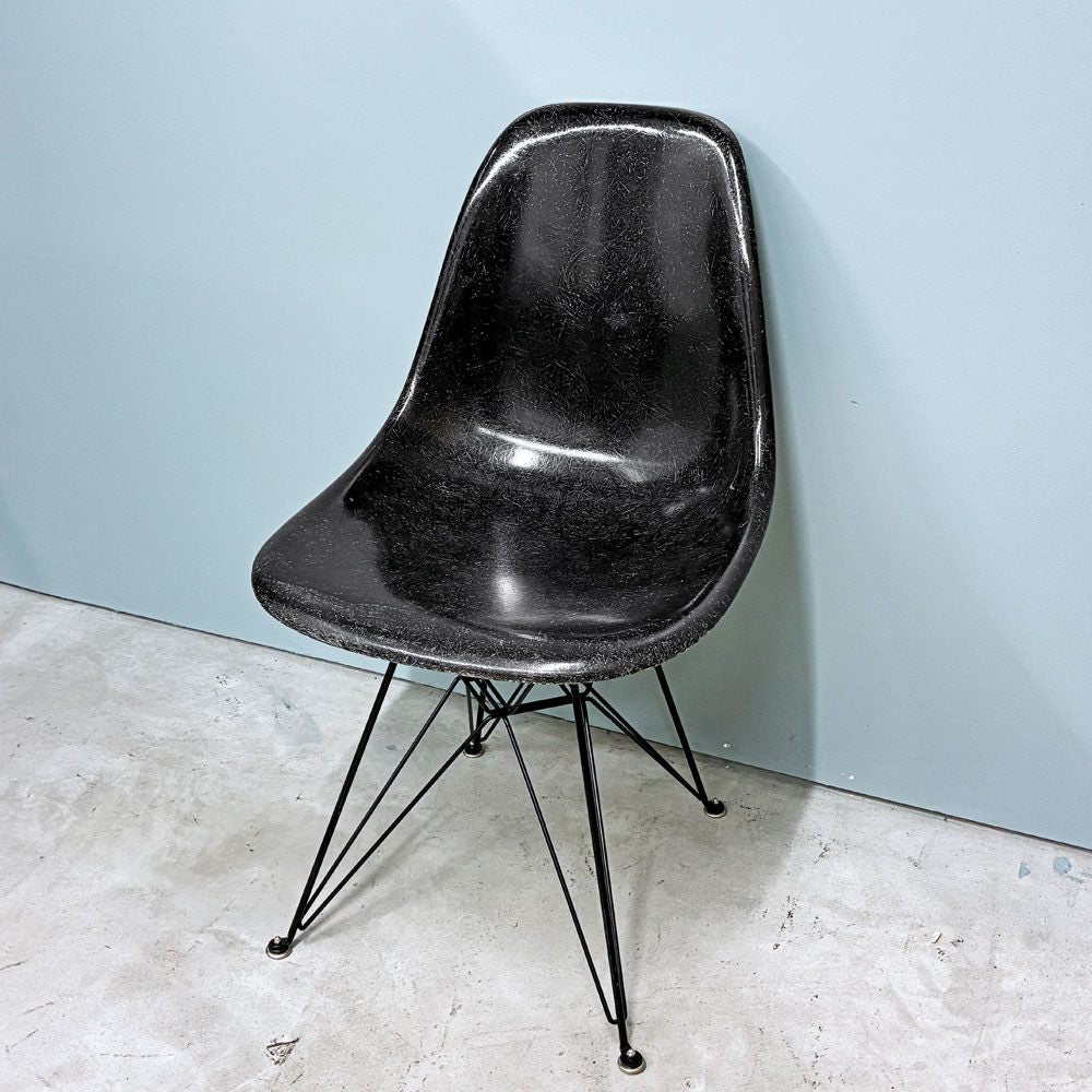 ハーマンミラー Herman Miller サイドシェルチェア セカンド 2nd FRP ブラック エッフェルベース イームズ ビンテージ ミッドセンチュリー ◎