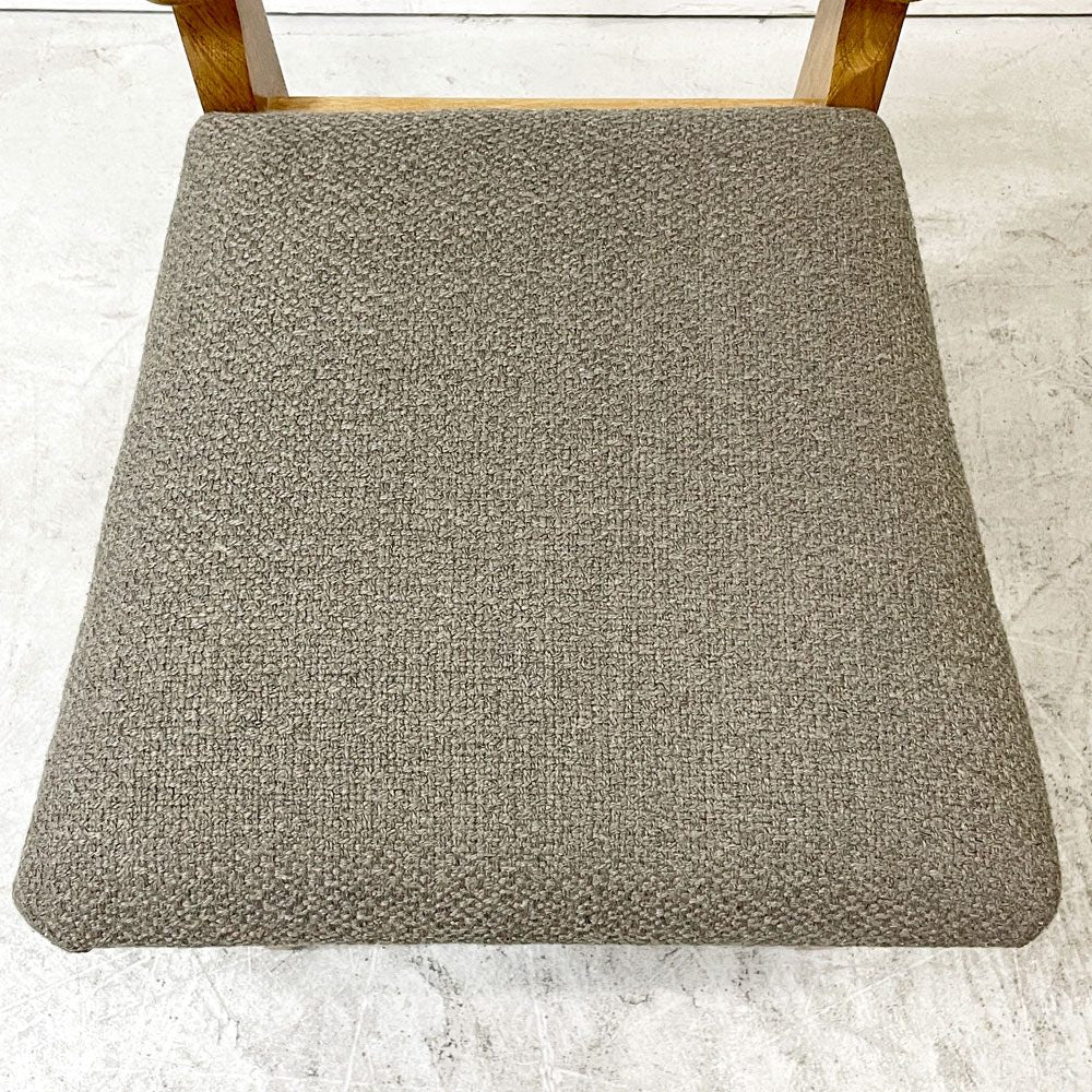 クラッシュゲート CRASHGATE ノットアンティークス Knot Antiques ピケ PIKE チェア オーク材 ファブリック座面 ラタン チャコールグレー ビンテージスタイル ●