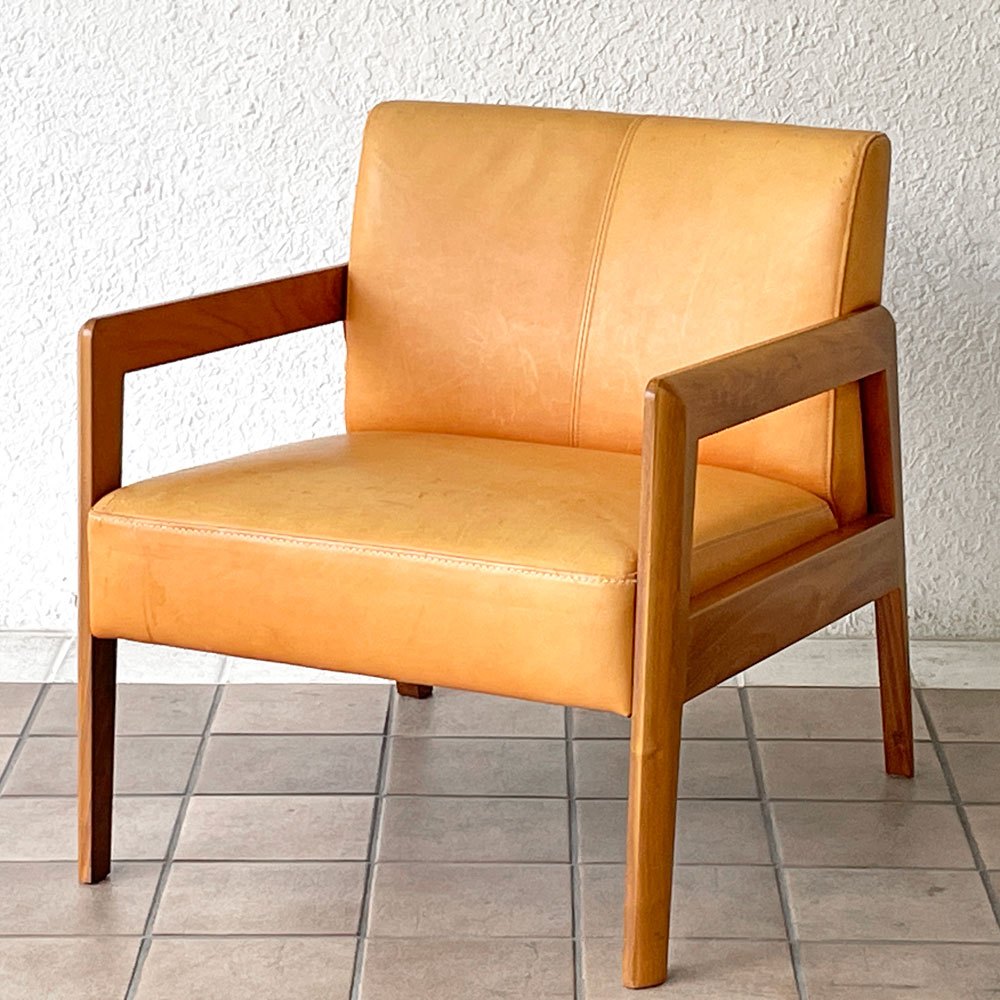 マルイチセーリング MARUICHI SELLIN レヴィータ LEVITA LOUNGE CHAIR ラウンジチェア ウォールナット レザー 本革 参考価格209,000円 ◇