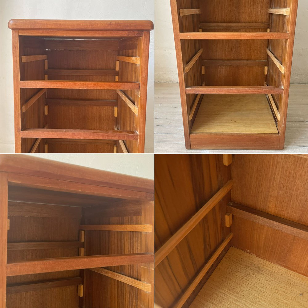 ジャパンビンテージ Japan Vintage チーク材 スリムチェスト 5ドロワー 北欧テイスト ブラウン ★