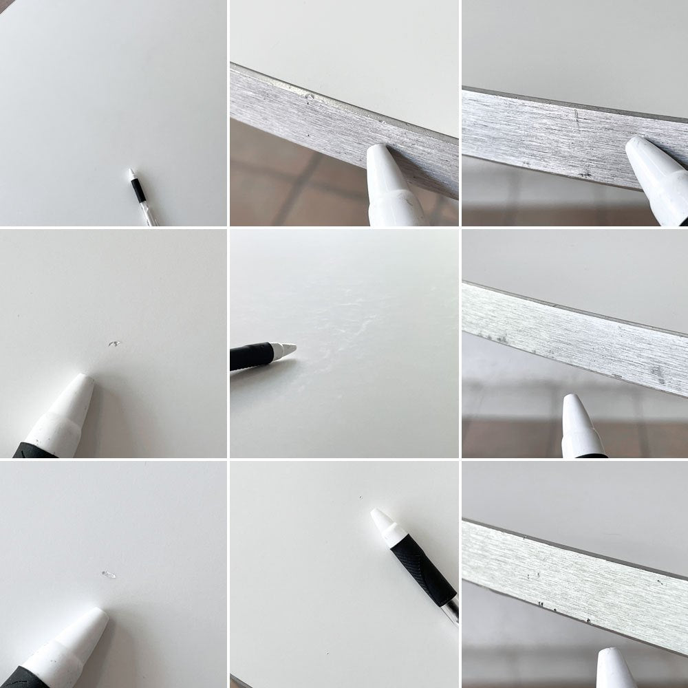 フリッツハンセン Fritz Hansen スーパー円テーブル A603 ダイニングテーブル Aテーブル W100cm ホワイト アルネ・ヤコブセン ブルーノ・マットソン ピート・ハイン 北欧家具 ◇
