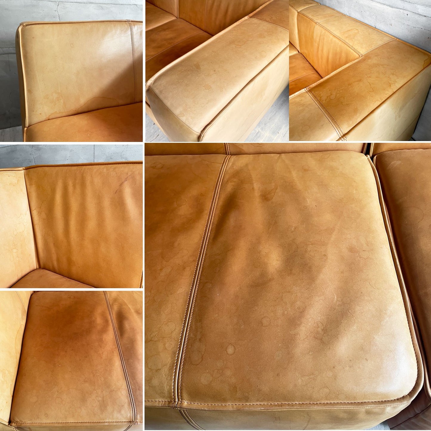 カーフ Karf グローヴソファ レザー Glove Sofa Leather 3人掛け 3Pソファ 本革 フルグレインレザー セパレート W200  定価￥836,000- ♪