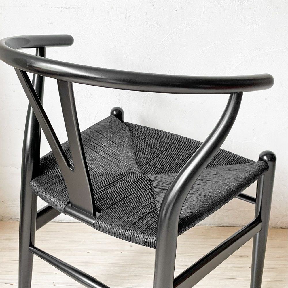 カールハンセン＆サン Carl Hansen & Son CH24 Yチェア ブラックラッカー × ブラックペーパーコード ハンス・J・ウェグナー ビーチ材 北欧家具 定価￥118,800- A ★