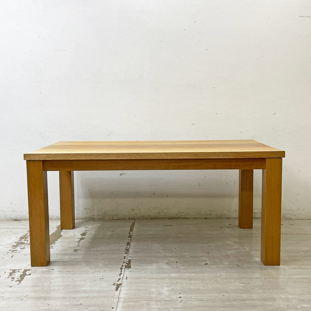 オーク無垢材 オーダー ダイニングテーブル W160cm シンプル ナチュラルデザイン サンディング加工済み オイルフィニッシュ ●