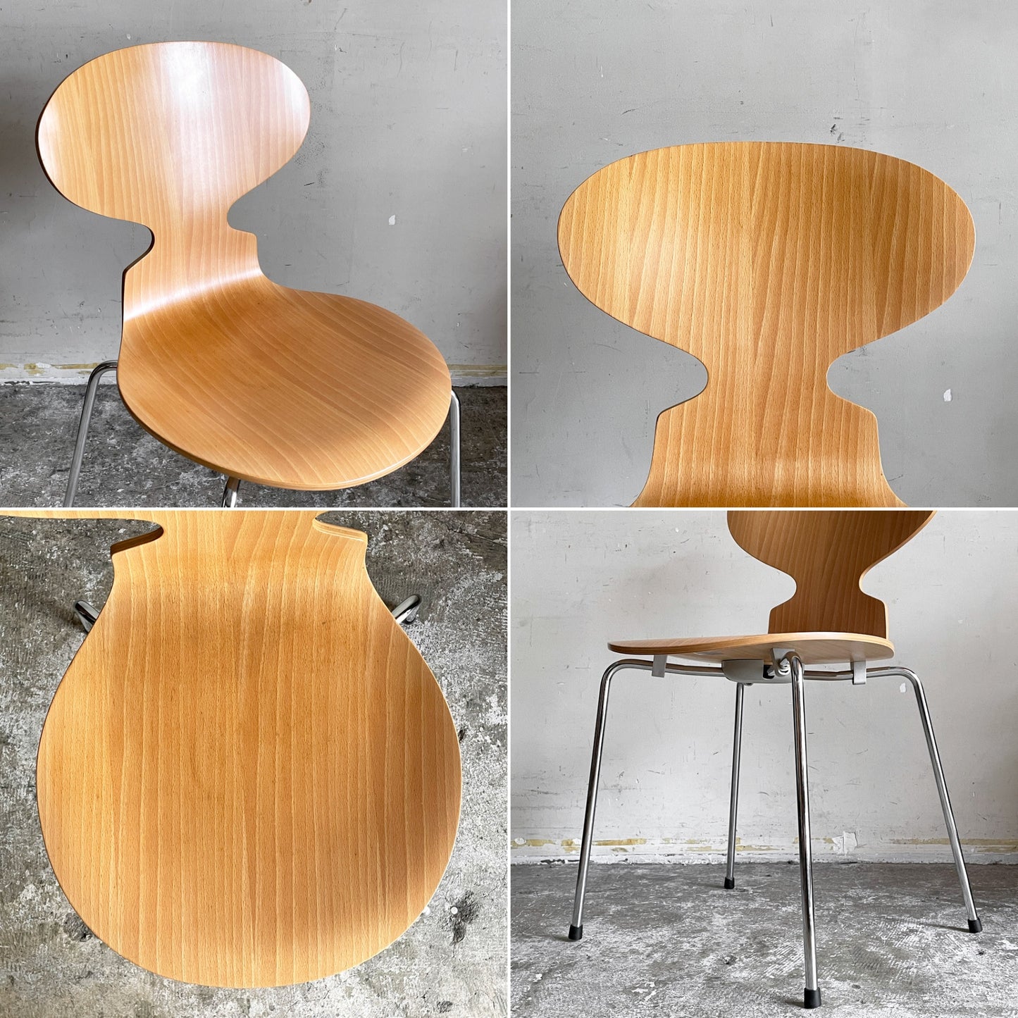 フリッツハンセン Fritz Hansen 3101 アリンコチェア アントチェア 4本脚 ビーチ材 ナチュラル ラッカー仕上げ アルネ・ヤコブセン デンマーク 北欧家具 A ■