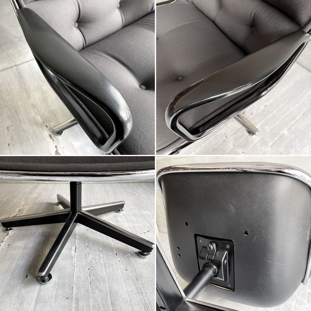 ノル Knoll ポロックチェア Pollock Chair エグゼクティブチェア 5本脚 グライズ仕様 ファブリックシート デスクチェア チャールズ・ポロック Charles Pollock ♪