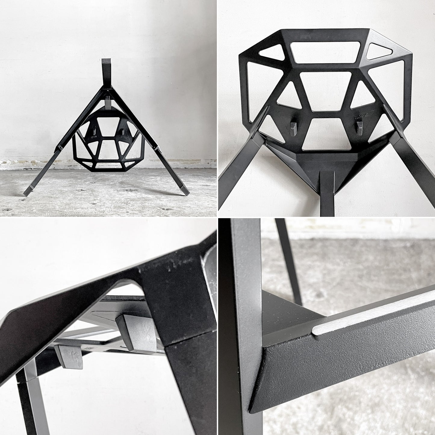 マジス MAGIS スツールワン STOOL_ONE カウンターチェア スタッキングチェア ブラック コンスタンチン・グルチッチ イタリア A ■