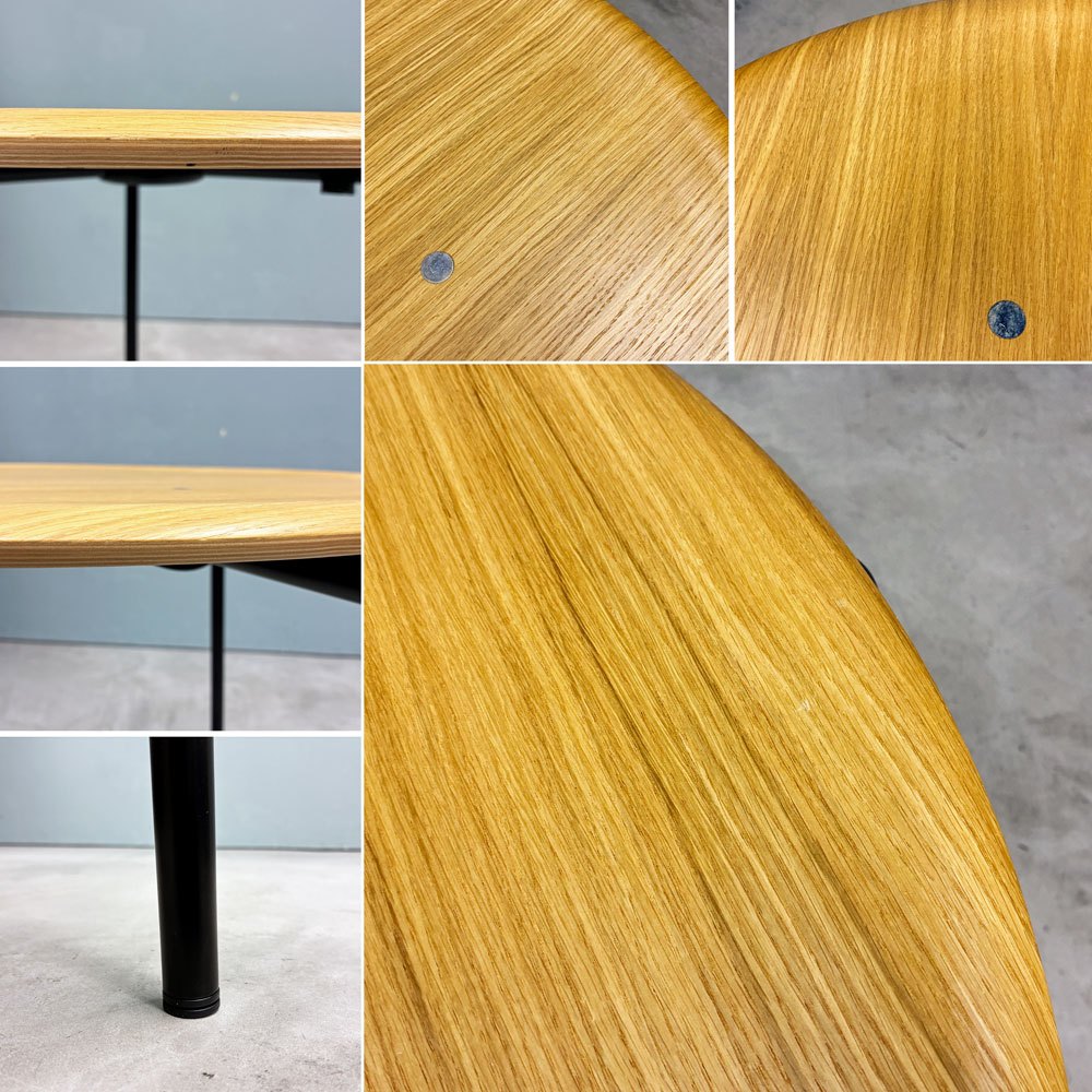 エンゲルブレヒト Engelbrechts ケヴィ KEVI 2010 ダイニングテーブル オーク材 プライウッド カフェテーブル 70cm 3本脚 ヨルゲン・ラスムッセン デンマーク 未使用品 A ◎