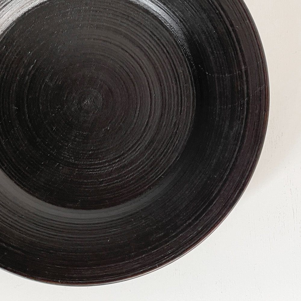 赤木明登 Akito Akagi パスタ皿 黒 nurimono 約21cm 漆器 輪島塗 現代作家 D ◎