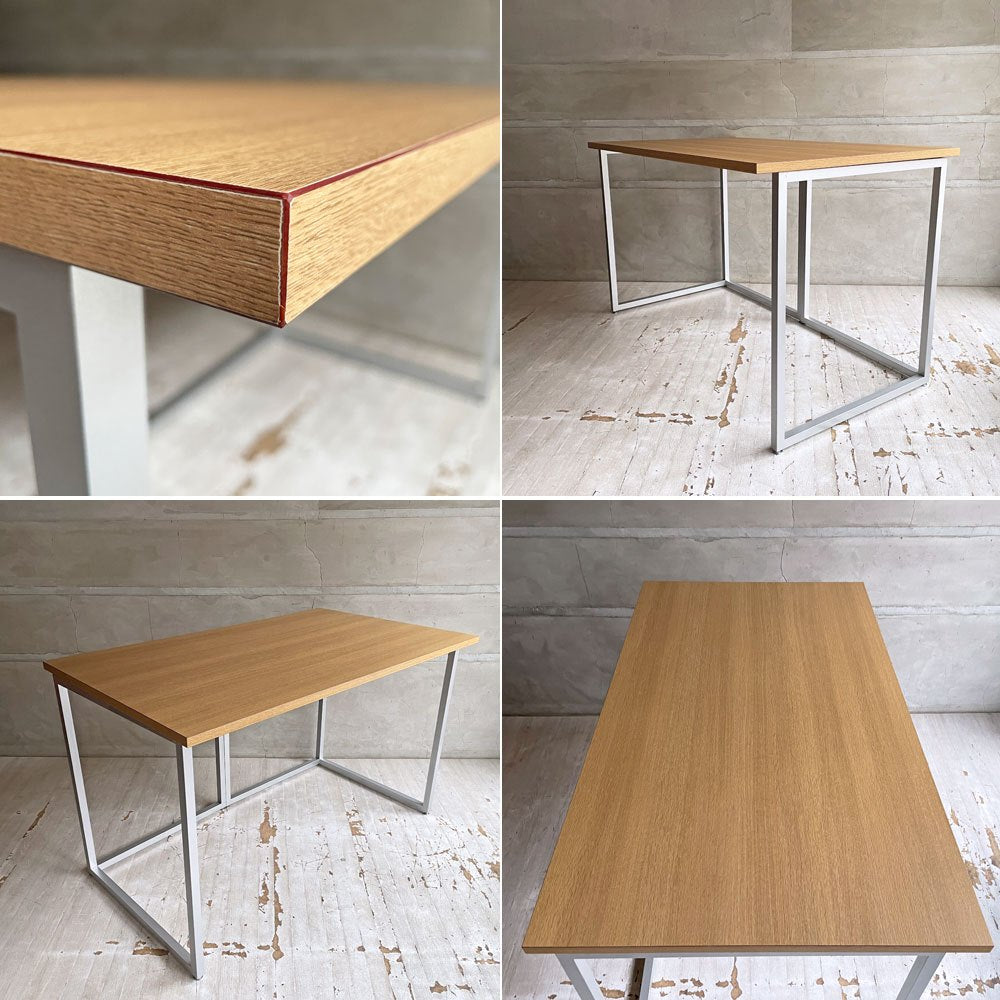 ビスレー BISLEY デスクプラン DESK PLAN Lフット ワーキングテーブル デスク オーク木目調 メラミン天板 スチール脚 W120cm イギリス ♪