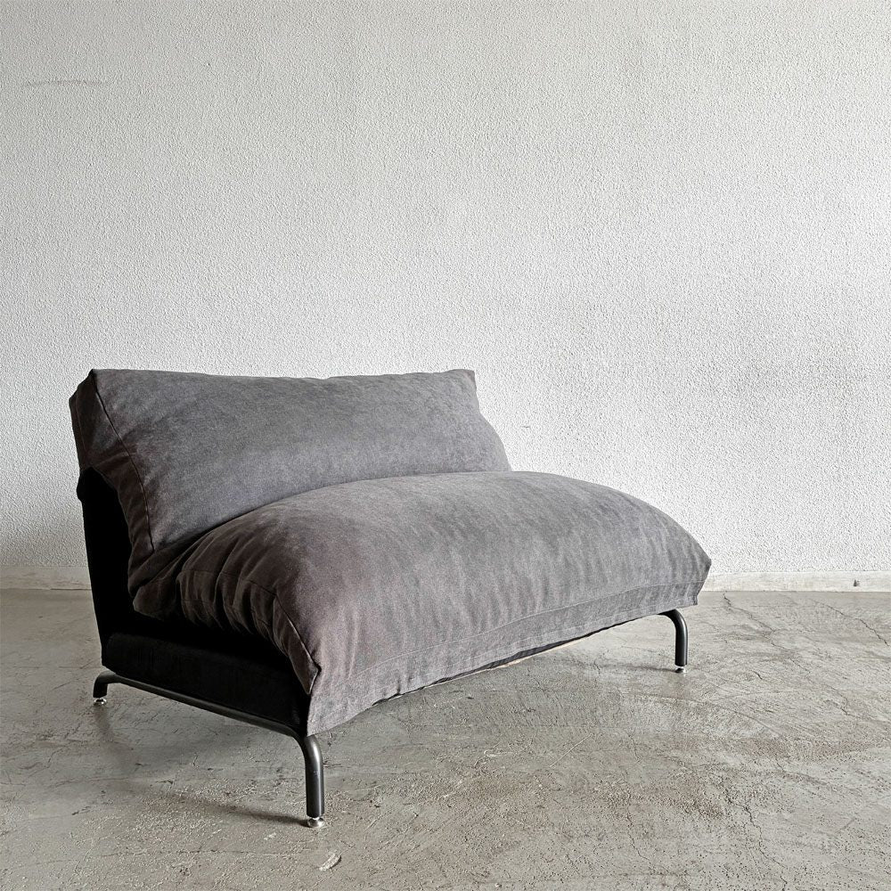 ジャーナルスタンダードファニチャー j.s.F ロデ RODEZ SOFA ヌードセカンド NUDE 2nd 2シーターソファ W110cm リクライニング スチール脚 インダストリアル 定価￥77,000- 〓