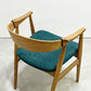 モモナチュラル MOMO Natural クルーチェア CREW CHAIR アームチェア ダイニングチェア オーク材 グリーンファブリック ●