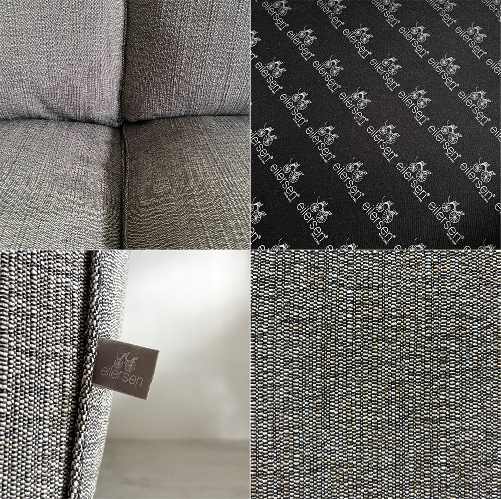 アイラーセン eilersen ストリームライン STREAMLINE カウチソファ シェーズロング + 2P ヘッドレスト付き W2100 グレー系生地 COTTON-30 参考価格合計約62万円の品 デンマーク アクタス ACTUS 取扱い 北欧家具 〓