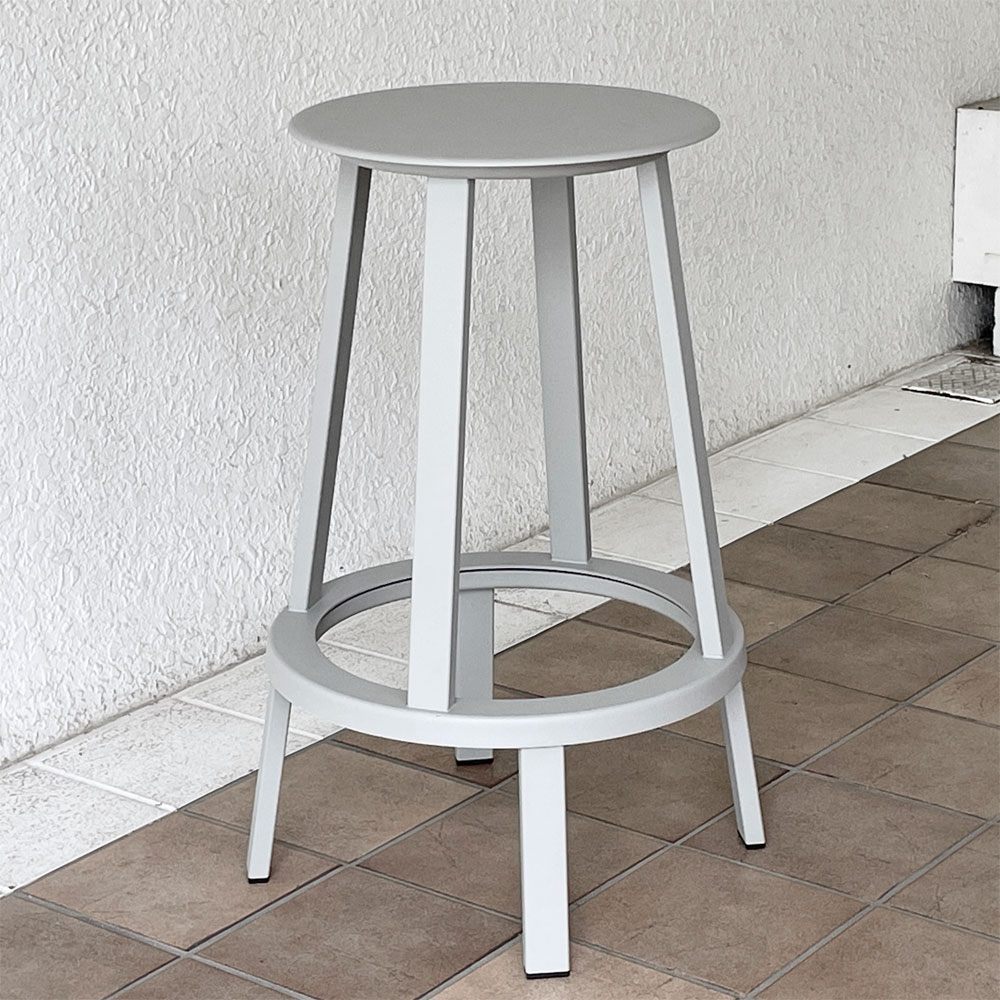 ヘイ HAY リボルバー バースツール ロー REVOLVER BAR STOOL LOW H65cm スカイグレー 回転式座面 レオン・ランズメイヤー デンマーク A ◇