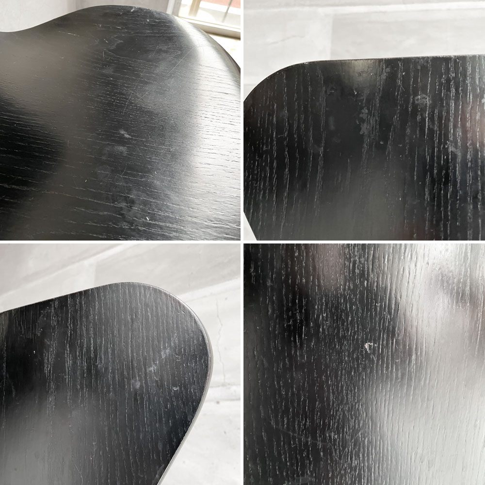 フリッツハンセン Fritz Hansen 3107 セブンチェア カラードアッシュ ブラック 80's ビンテージ vintage アルネ・ヤコブセン デンマーク  A ♪