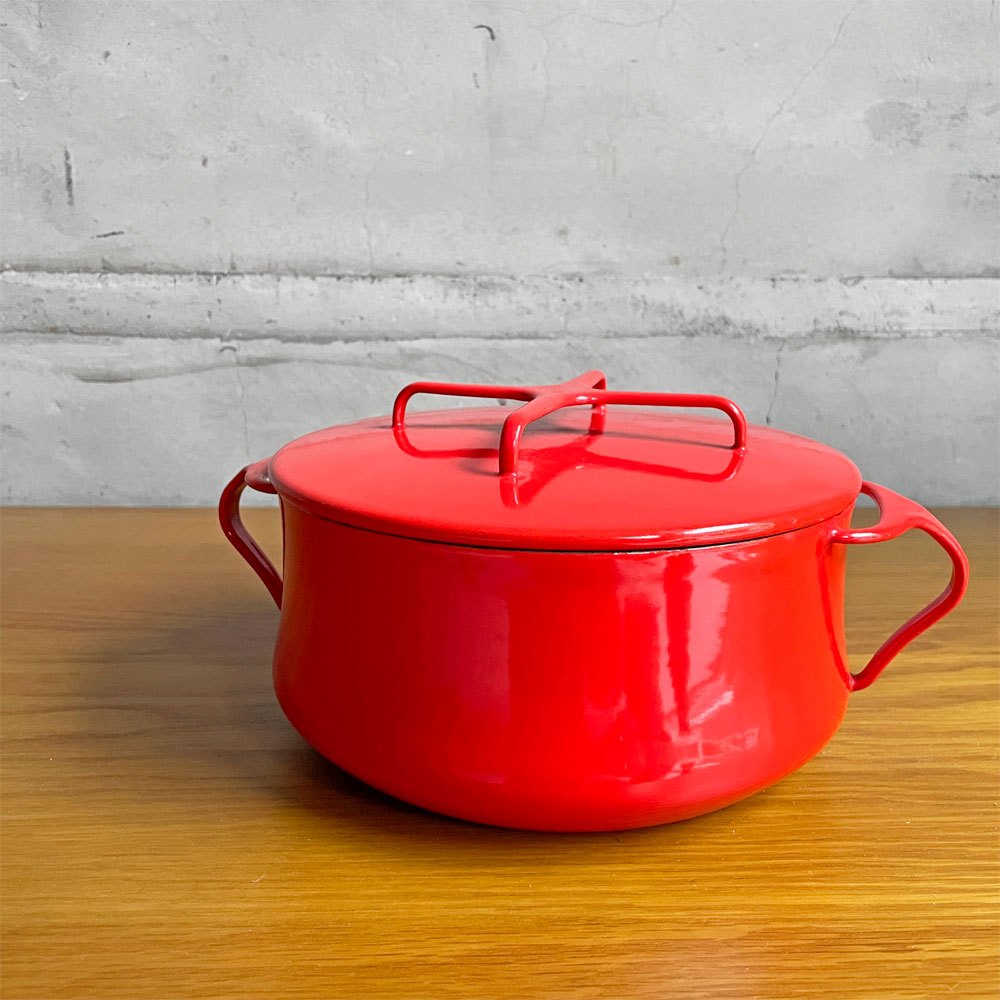 ダンスク DANSK コベンスタイル 両手鍋 ホーロー キャセロール W26cm イェンス・クイストゴー レッド 北欧 デンマーク ♪