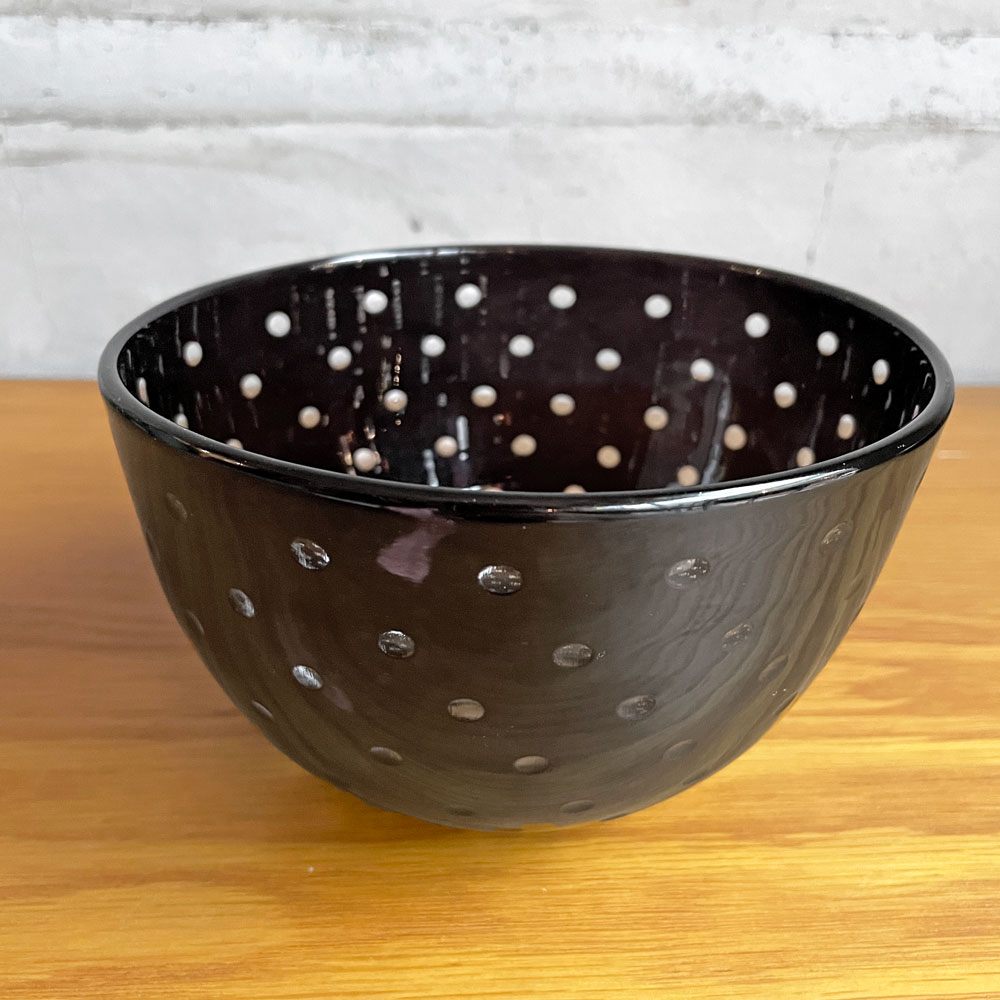 辻和美 Kazumi Tsuji おはち 深 ツブツブ ガラスボウル 鉢 Φ15×9.5cm ファクトリーズーマー factory zoomer 現代作家♪