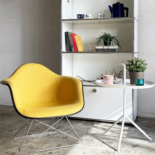 ハーマンミラー Herman Miller アームシェルチェア セカンド 2nd アプホルスター ファブリック イエロー キャッツクレイドル MFS製 C&R イームズ ■
