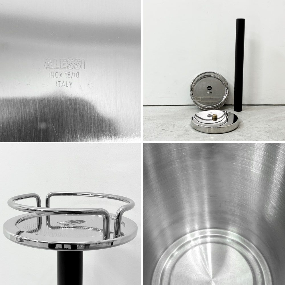 アレッシィ ALESSI ワインクーラースタンド 5059 エットーレソットサス + ステンレス ワインクーラー セット モダン イタリア 定価￥113,190～ ●
