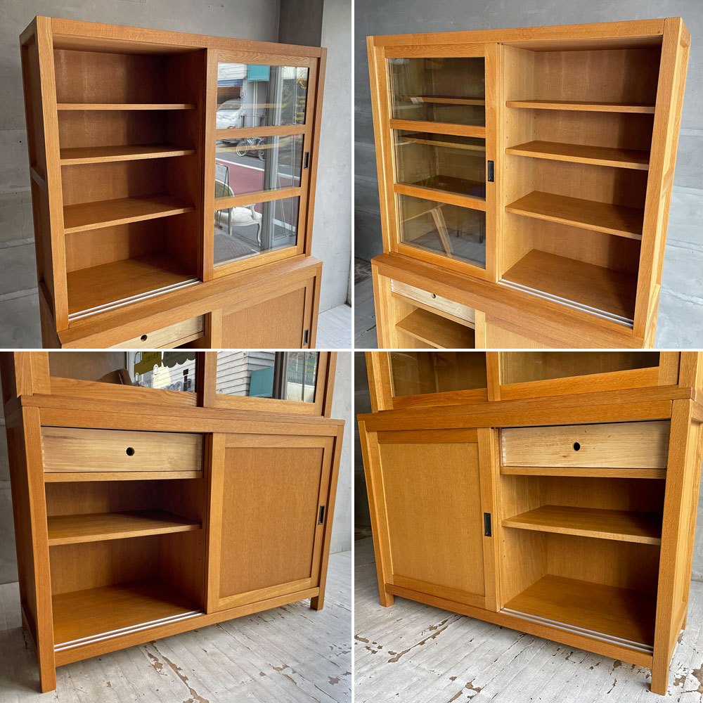 クラッシュゲート CRASH GATE イージーライフ Easy Life テストキャビネット TEST CABINET 食器棚 カップボード ナラ無垢材 廃番 ♪