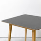 ナチュラルモダン Natural Modern メラミントップ ダイニングテーブル ブラック ビーチ材 テーパードレッグ W80cm ●