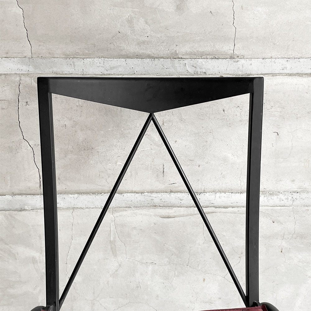 カッテラン Cattelan Italia ベラ BELLA フォールディングチェア スチール×レザー レッド ポストモダンデザイン ♪