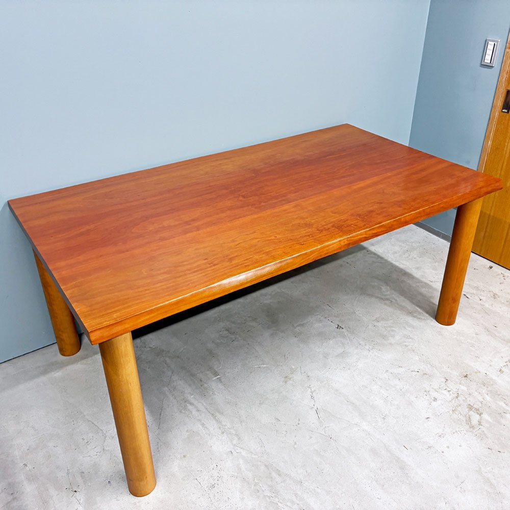家具蔵 KAGURA カーム CALM ダイニングテーブル チェリー無垢材 W165cm 耳付き クラフト家具 国産家具 ◎
