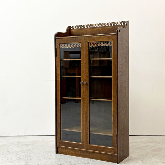 インテルナ南條 パリの雑貨屋 F-19 飾棚 ガラスキャビネット 棚板4段 オーク材 クラシカルデザイン 定価￥118,800- ●