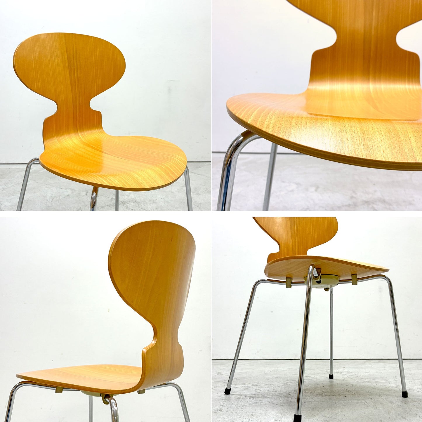フリッツハンセン Fritz Hansen 3101 アリンコチェア アントチェア 4本脚 ナチュラルビーチ ラッカー仕上げ アルネ・ヤコブセン E ●