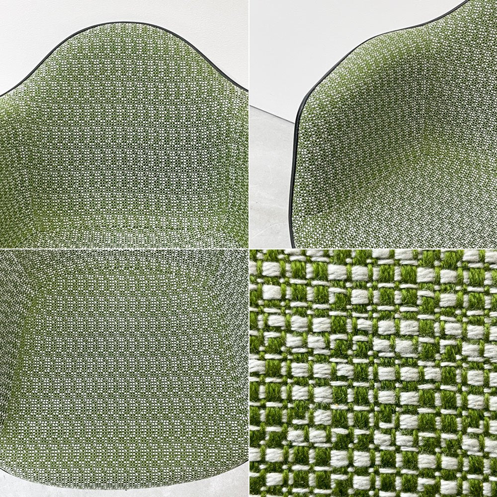 ハーマンミラー Herman Miller アームシェルチェア セカンド 2nd アプホルスター ファブリック グリーン系 キャッツクレイドル イームズ 新品張替済 C&R イームズ ミッドセンチュリー ●