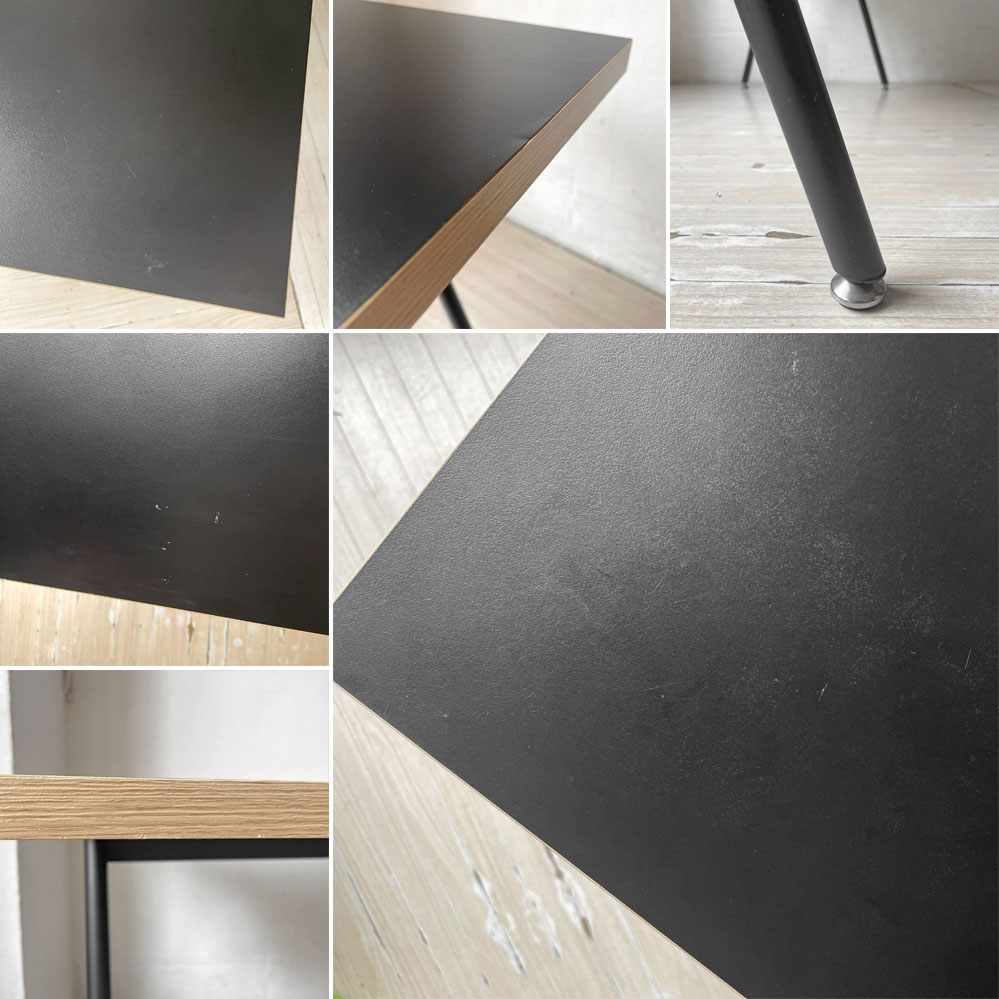 ジャーナルスタンダードファニチャー journal standard Furniture コンパスレッグデスク 平机 メラミントップ ブラック ★