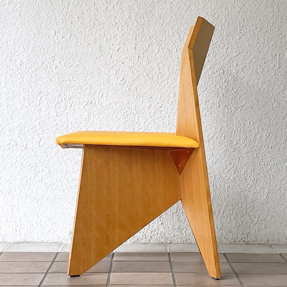 ◇ ミネルバ MINERVA 折り紙チェア 鶴 TSURU ローバック 座クッション 合皮 笠松栄 希少