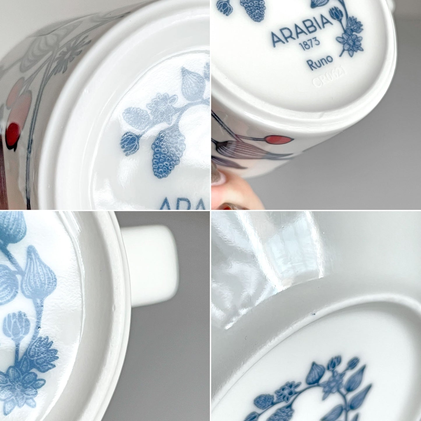 アラビア ARABIA ルノ Runo フロストベリー エスプレッソカップ＆ソーサー ヘイニ・リータフフタ Heini Riitahuhta スコープ別注 北欧雑貨 廃番 B ■