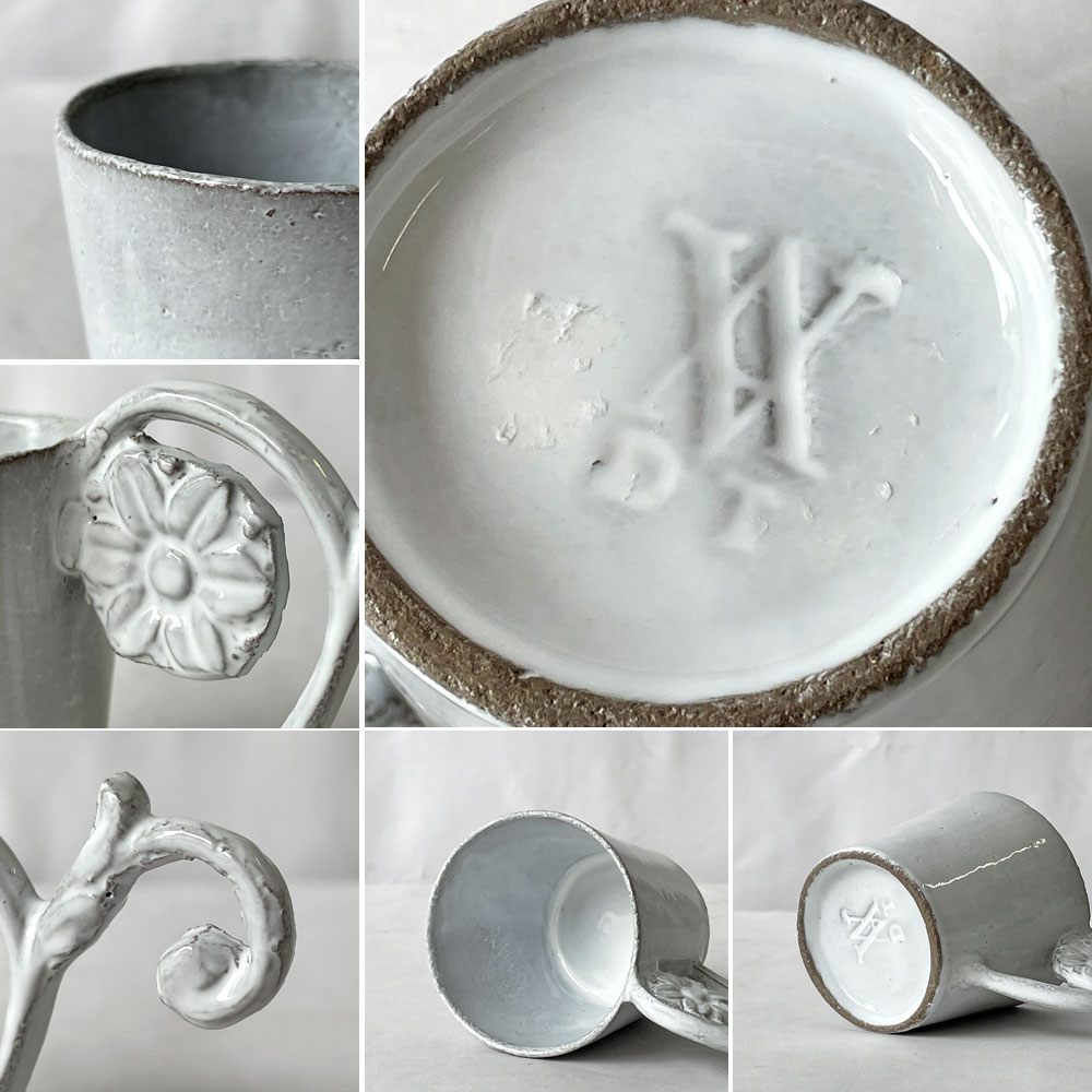 アスティエ・ド・ヴィラット Astier de Villatte エミリー EMILIE コーヒーカップ W15 D7.5 H8 cm フランス 雑貨 ◇