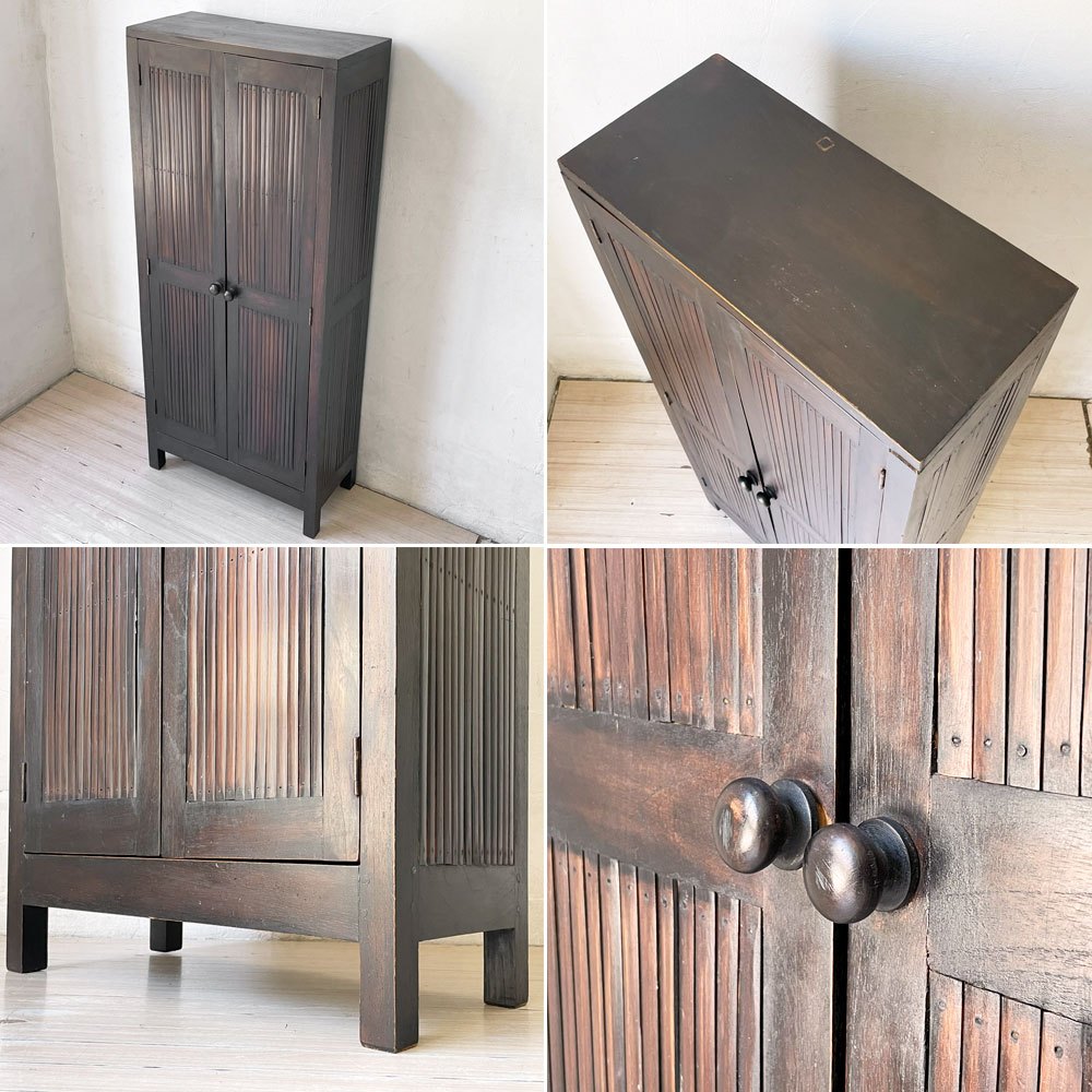 アジアン家具 バンブー キャビネット 収納棚 シェルフ オリエンタル 店舗什器 ★