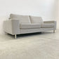 ボーコンセプト BoConcept I.D.V. 2.5シーター ソファ ファブリック ステンレスレッグ グレー系ファブリック 背座カバーリング仕様 W203cm + オットマン & 大小クッション 付属 ダニッシュモダン 北欧家具 〓