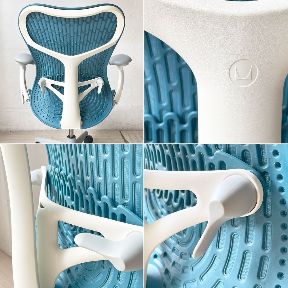ハーマンミラー Herman Miller ミラ2チェア Mirra2 デスクチェア バタフライバック ダークターコイズ メッシュシート studio7.5 ★